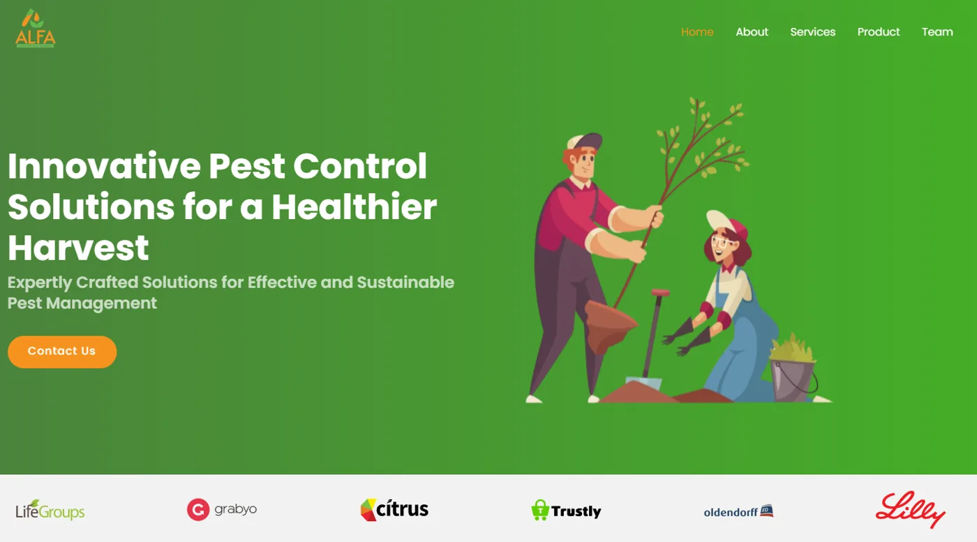 AlfaCrop Science website screenshot